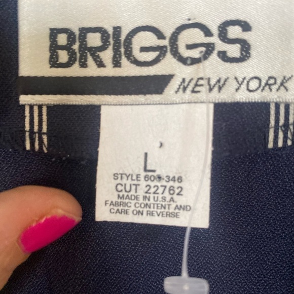 Briggs New York size large button down vest/tunic side slit - Picture 2 of 7